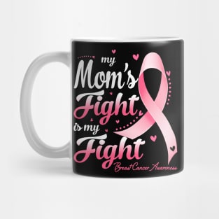 My Mom's Fight Is My Fight Breast Cancer Awareness Mug